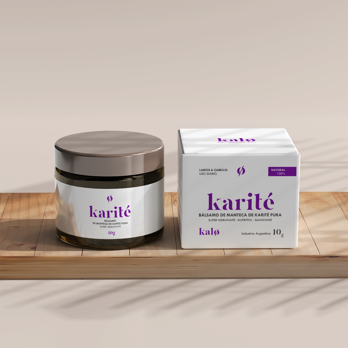 naming branding y packaging de productos - Packaging línea karité Kalo by UMM ideas SA.