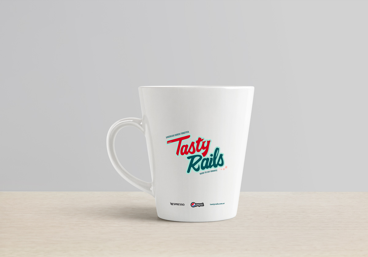 Branding, papelería, señalética y cartelería para Tasty Rails by UMM ideas SA
