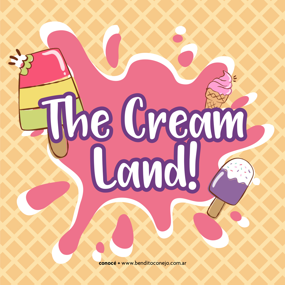 Diseño de producto y marca de producto juego de mesa The Cream Land! para Bendito Conejo by UMM ideas SA